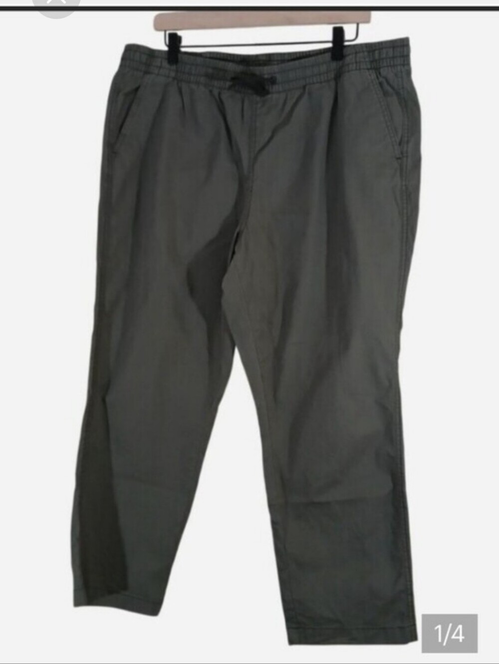 L.L. Brean Olive Green Lakewashed Chino Ankle Pants Plus Size 18  Pull On
